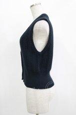 画像2: Jane Marple / スカラップトリミングクロッシュレースベスト  ネイビー H-25-11-09-1043-JM-TO-KB-ZH (2)