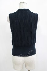 画像3: Jane Marple / スカラップトリミングクロッシュレースベスト  ネイビー H-25-11-09-1043-JM-TO-KB-ZH (3)