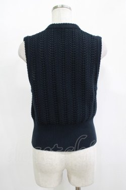 画像3: Jane Marple / スカラップトリミングクロッシュレースベスト  ネイビー H-25-11-09-1043-JM-TO-KB-ZH