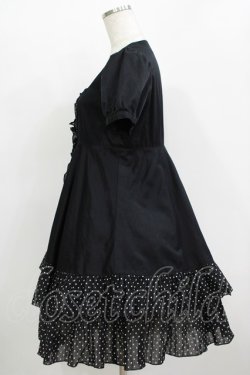 画像2: PEACE NOW / ドットフリルパフワンピース M 黒 H-25-11-09-1004-PU-OP-KB-ZH