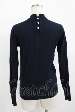 画像3: Jane Marple / レースハイネックニット  ネイビー H-25-11-09-1044-JM-TO-KB-ZH