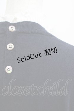 画像4: Jane Marple Dans Le Salon / プリーツフリルニット  ネイビー×ホワイト H-25-11-09-1045-JM-TO-KB-ZH