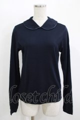 Jane Marple Dans Le Salon / ラウンドカラーカットソー  ネイビー H-25-11-09-1046-JM-TO-KB-ZH