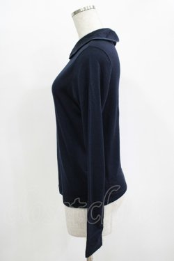 画像2: Jane Marple Dans Le Salon / ラウンドカラーカットソー  ネイビー H-25-11-09-1046-JM-TO-KB-ZH