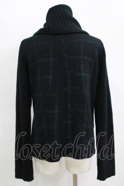 画像3: h.ANARCHY / チェックプリントニットカーディガン  ブラック H-25-11-09-1047-HN-TO-KB-ZH