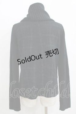 画像3: h.ANARCHY / チェックプリントニットカーディガン  ブラック H-25-11-09-1047-HN-TO-KB-ZH