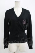 h.naoto Blood / ロゴ刺繍ニットカーディガン  ブラック H-25-11-09-1048-HN-TO-KB-ZH