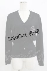 h.naoto Blood / ロゴ刺繍ニットカーディガン  ブラック H-25-11-09-1048-HN-TO-KB-ZH