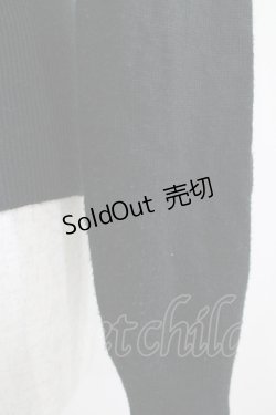 画像4: h.naoto Blood / ロゴ刺繍ニットカーディガン  ブラック H-25-11-09-1048-HN-TO-KB-ZH