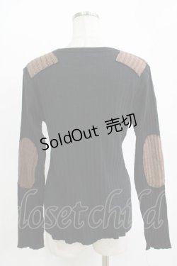 画像3: BPN FOR MEN / 配色ダメージパッチトップス  黒×茶 H-25-11-09-1049-GO-TO-KB-ZH