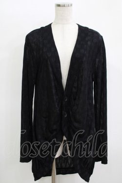 画像1: BPN FOR MEN / シアードットカーディガン  黒 H-25-11-09-1050-GO-TO-KB-ZH