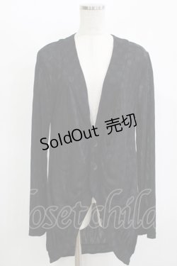 画像1: BPN FOR MEN / シアードットカーディガン  黒 H-25-11-09-1050-GO-TO-KB-ZH