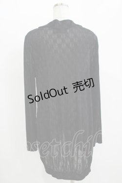 画像3: BPN FOR MEN / シアードットカーディガン  黒 H-25-11-09-1050-GO-TO-KB-ZH