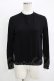 画像1: Jane Marple Dans Le Salon / Ripe cotton pleats frill sweater  black × off white H-25-11-09-1051-JM-TO-KB-ZH (1)