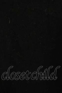 画像4: Jane Marple Dans Le Salon / Ripe cotton pleats frill sweater  black × off white H-25-11-09-1051-JM-TO-KB-ZH