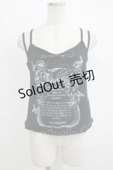 h.naoto Blood / プリントキャミソール  ブラック H-25-11-09-1053-HN-TO-KB-ZH