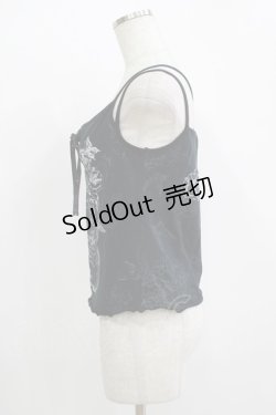 画像2: h.naoto Blood / プリントキャミソール  ブラック H-25-11-09-1053-HN-TO-KB-ZH