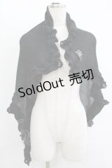 h.naoto Blood / ニットストール  黒 H-25-11-09-1056-HN-ZA-KB-ZH