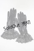 Moi-meme-Moitie / 棺桶チャーム付きレース手袋  黒 H-25-11-09-1063-MO-ZA-KB-ZH