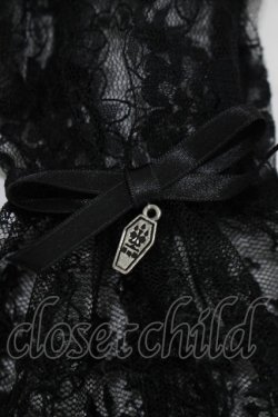 画像2: Moi-meme-Moitie / 棺桶チャーム付きレース手袋  黒 H-25-11-09-1063-MO-ZA-KB-ZH