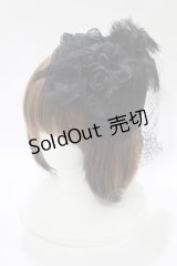 MorunxMuunaStoik / フェザーコサージュミニハット  黒 H-25-11-09-1064-EL-AC-KB-ZH