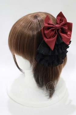 画像1: PUTUMAYO / ジャボ風クリップピン  黒×エンジ H-25-11-09-1065-PT-ZA-KB-ZH