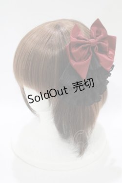 画像1: PUTUMAYO / ジャボ風クリップピン  黒×エンジ H-25-11-09-1065-PT-ZA-KB-ZH