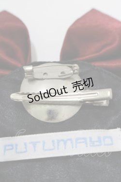 画像3: PUTUMAYO / ジャボ風クリップピン  黒×エンジ H-25-11-09-1065-PT-ZA-KB-ZH