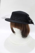 Moi-meme-Moitie / Noir 燭台ハット  黒×黒レース H-25-11-09-1066-MO-AC-KB-ZH