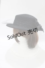 Moi-meme-Moitie / Noir 燭台ハット  黒×黒レース H-25-11-09-1066-MO-AC-KB-ZH