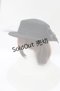 Moi-meme-Moitie / Noir 燭台ハット  黒×黒レース H-25-11-09-1066-MO-AC-KB-ZH