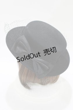 画像2: Moi-meme-Moitie / Noir 燭台ハット  黒×黒レース H-25-11-09-1066-MO-AC-KB-ZH