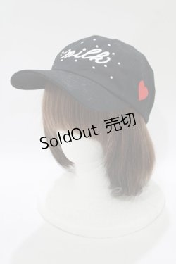 画像1: MILK / ロゴドット Cap  ブラック H-25-11-09-1067-ML-AC-KB-ZH