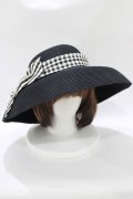 MILK / summerブリムHAT  ブラック×ブラックギンガム H-25-11-09-1068-ML-AC-KB-ZH