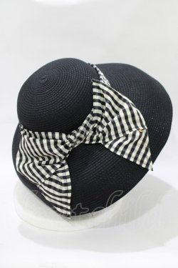 画像2: MILK / summerブリムHAT  ブラック×ブラックギンガム H-25-11-09-1068-ML-AC-KB-ZH