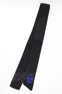 画像1: Moi-meme-Moitie / 燭台刺繍リボンタイ  ブラック×ブルー H-25-11-09-1069-MO-ZA-KB-ZH