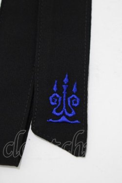 画像2: Moi-meme-Moitie / 燭台刺繍リボンタイ  ブラック×ブルー H-25-11-09-1069-MO-ZA-KB-ZH