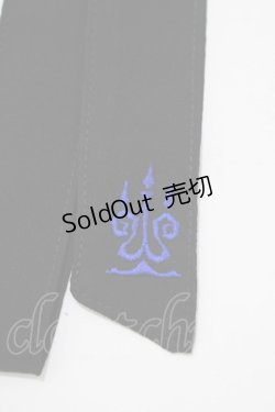 画像2: Moi-meme-Moitie / 燭台刺繍リボンタイ  ブラック×ブルー H-25-11-09-1069-MO-ZA-KB-ZH