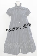 MILK / ストライプティアードワンピース  ネイビー H-25-11-09-1006-ML-OP-KB-ZH
