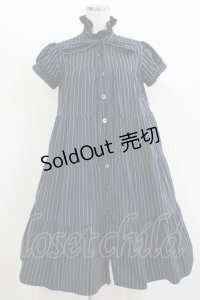 MILK / ストライプティアードワンピース  ネイビー H-25-11-09-1006-ML-OP-KB-ZH