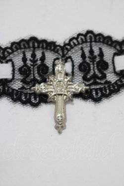 画像1: Moi-meme-Moitie / 燭台レース飾り  黒レース×白リボン H-25-11-09-1072-MO-ZA-KB-ZH