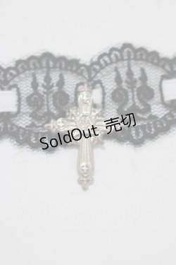 画像1: Moi-meme-Moitie / 燭台レース飾り  黒レース×白リボン H-25-11-09-1072-MO-ZA-KB-ZH