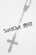 Moi-meme-Moitie / ローズ十字架ロザリオネックレス  ホワイト H-25-11-09-1073-MO-AC-KB-ZH