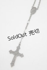 Moi-meme-Moitie / ローズ十字架ロザリオネックレス  ホワイト H-25-11-09-1073-MO-AC-KB-ZH