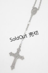 Moi-meme-Moitie / ローズ十字架ロザリオネックレス  ホワイト H-25-11-09-1073-MO-AC-KB-ZH
