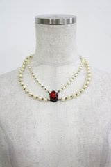 Moi-meme-Moitie / ローズカボションパールチョーカー  ルビーローズ H-25-11-09-1074-MO-AC-KB-ZH
