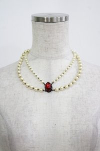 Moi-meme-Moitie / ローズカボションパールチョーカー  ルビーローズ H-25-11-09-1074-MO-AC-KB-ZH