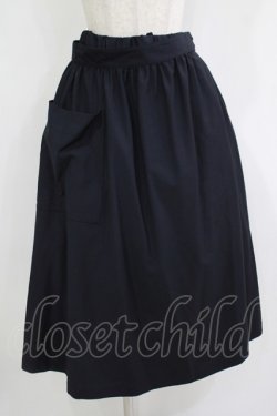 画像1: Jane Marple Dans Le Salon / サイロスパンラップスカート  ネイビー H-25-11-09-1009-JM-SK-KB-ZH