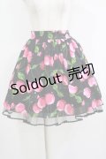MILK / タランチェリースカート  ブラック×ローズチェリー H-25-11-09-1010-ML-SK-KB-ZH