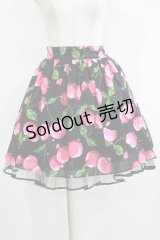 MILK / タランチェリースカート  ブラック×ローズチェリー H-25-11-09-1010-ML-SK-KB-ZH